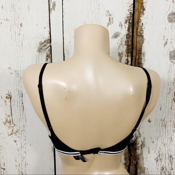 Victoria secret black logo band push up bra VS - Picture 3 of 5